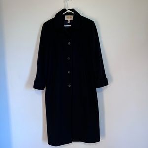 Talbots Woman’s Black Wool Dress Coat